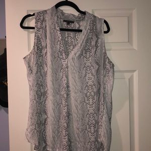 Snake skin v-neck blouse